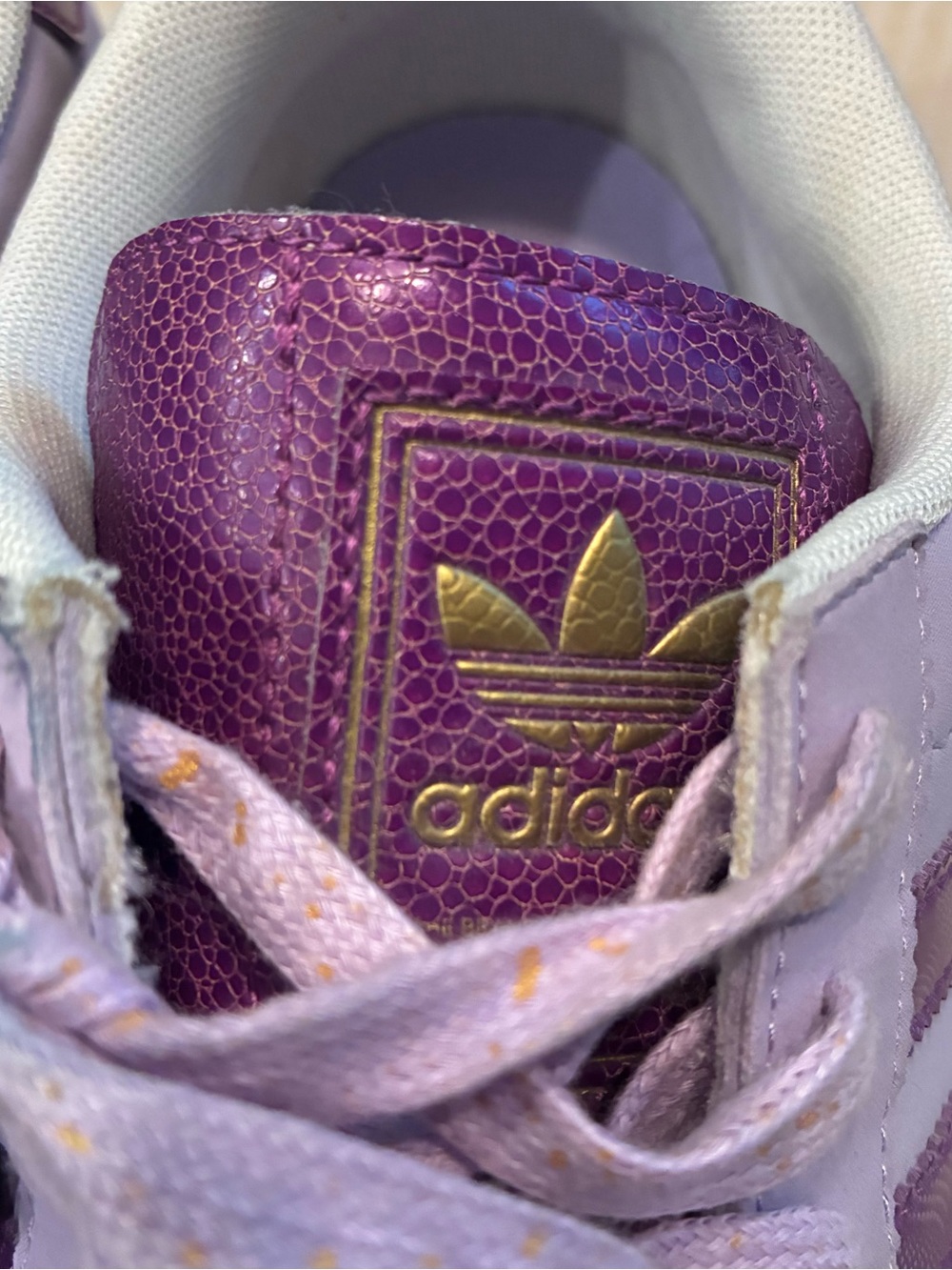 adidas Women’s Light Lavender and Deep Purple Samoa Sneakers - Picture 5 of 10